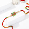 Buy Ganesha Rakhi with Meena Work & Golden beads