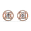 Gift Geometric Diamond Jacket Silver Earrings