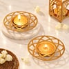 Geometric Tealight Diya - Set of 2