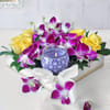 Gift Gift Hamper With Mixed Flowers & Scented Candles