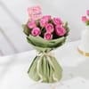 Gift Girlfriend's Day Pink Rose Bouquet