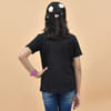 Gift Girls Rule the Galaxy Black T-Shirt for Girls