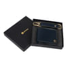 Glamorous Vegan Leather Wallet And Keychain Combo - Navy Blue Online