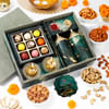 Gleaming Green And Treats Diwali Hamper Online
