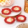 Glowing Red Clay Diwali Diya - Set Of 4 Online