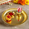 Gift Goddess Saraswati Idol With Pooja Thali