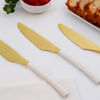 Gift Gold And Ivory Stainless Steel Knife - Set Of 6