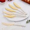 Gold And Ivory Stainless Steel Knife - Set Of 6 Online