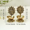 Buy Gold Finish Lakshmi Ganesh Diya Set
