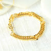 Gift Gold Finish Men's Chain Bracelet