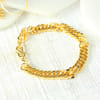 Gift Gold Finish Men's Chain Bracelet