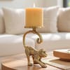Gift Gold Finish Monkey Candle Holder