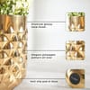 Buy Gold Finish Pineapple Metal Planter