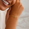 Shop Gold Interlocking Double Heart Bracelet For Women