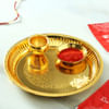 Gold Plated Bhai Dooj Tikka Thali Online