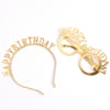 Golden Birthday Party Goggle & Headband Combo