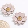 Gift Golden Bloom Diwali Metal Diyas - Set Of 2