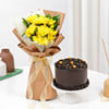 Golden Blooms & Chocolate Bliss Combo
