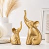 Golden Elephant Figurine - Set of 2