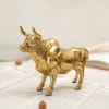 Gift Golden Finish Aluminium Bull Figurine