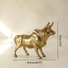 Buy Golden Finish Aluminium Bull Figurine