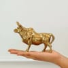 Shop Golden Finish Aluminium Bull Figurine