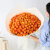 Golden Flame Bouquet - 100 Orange Roses Online