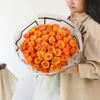 Golden Flame Orange Roses Bouquet Online