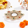 Shop Golden Floral Metal Diya