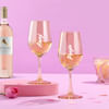 Golden Glow - Personalized Couple Wine Glasses Online