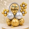 Golden Happy Birthday Balloon Bouquet