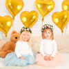 Buy Golden Heart Foil Balloons - Set Of 4