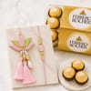 Golden Lotus Indulgence Rakhi Gift Set