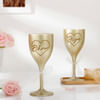 Gift Golden Luxe Personalized Wine Glass Set For Couples