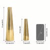 Shop Golden Metal Flower Vases - Set of 2