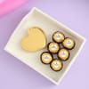 Gift Golden Metal Heart Dish & Ferrero Rocher Set