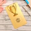 Gift Golden Metal Table Trophy - Customize With Logo
