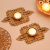 Golden Rangoli With Jewels - Set of 2 Online