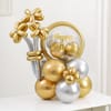 Gift Golden Silver Birthday Balloon Arrangement