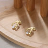 Buy Golden Triangle 14K Gold Plated Pearl Studs