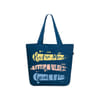 Shop Good Vibes Navy Blue Canvas Cotton Tote Bag