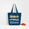 Good Vibes Navy Blue Canvas Cotton Tote Bag Online