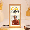 Shop Good Vibes Personalized Wooden LED Photo Frame For Him