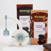 Graceful Blue Bhaiya Bhabhi Rakhi With Delectable Sweets Online