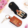 Graceful Journey Personalized Leather Photo Keychain
