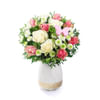 Graceful White Roses And Pistache Floral Arrangement Online