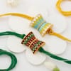 Buy Grand Family Rakhi Set with Meena & Kundan Bhaiya Bhabhi Rakhi