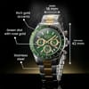 Shop Green Chronograph Stainless Steel Watch For Men