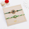 Buy Green Kundan And Meenakari Rakhis - Set Of 2
