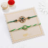 Buy Green Kundan And Meenakari Rakhis - Set Of 2
